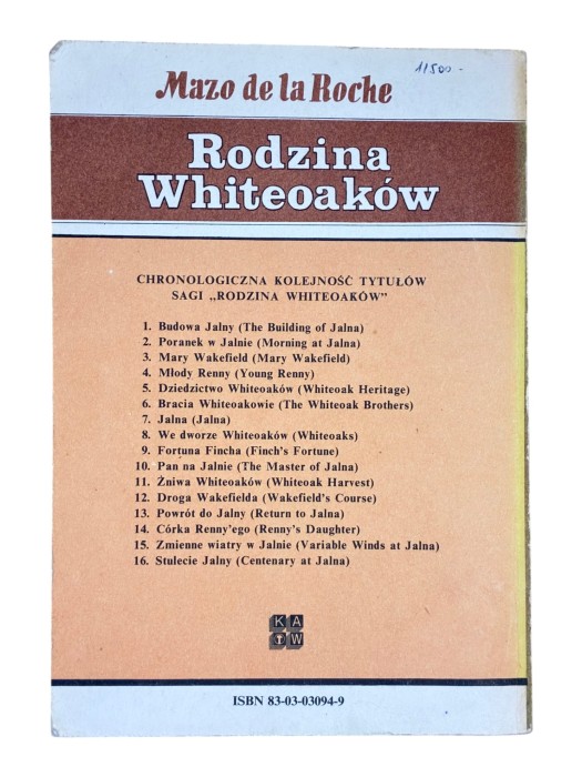 We dworze Whiteoaków Rodzina Whiteoaków Mazo de la Roche