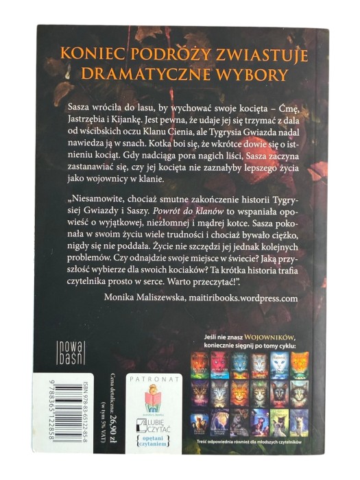 Tygrysia Gwiazda i Sasza Powrót do klanów Erin Hunter