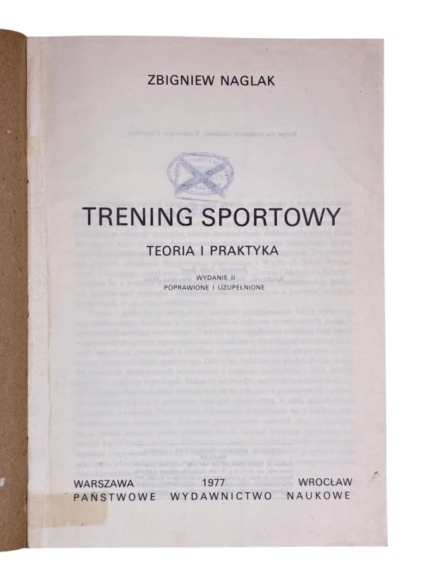 Trening sportowy Teoria i praktyka Zbigniew Naglak