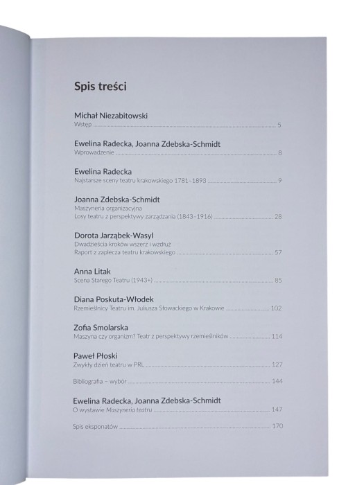 Maszyneria teatru / katalog wystawy Radecka Zdebska-Schmidt