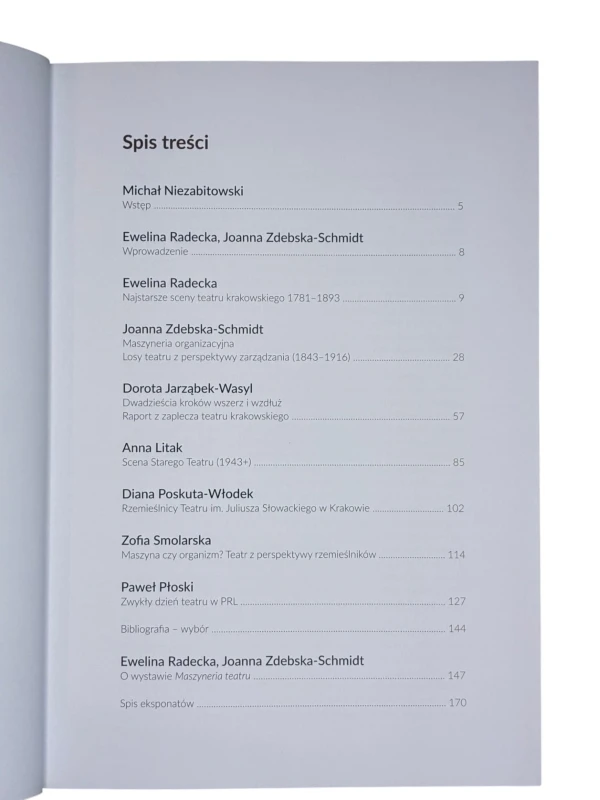 Maszyneria teatru / katalog wystawy Radecka Zdebska-Schmidt