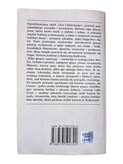 Głupcy umierają Mario Puzo