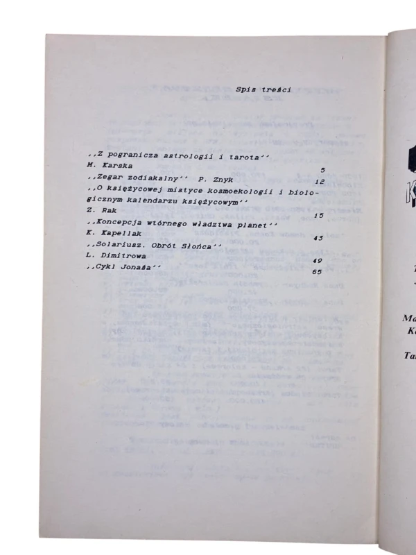 Materiały z pierwszego międzynarodowego astrologicznego kongresu 1993