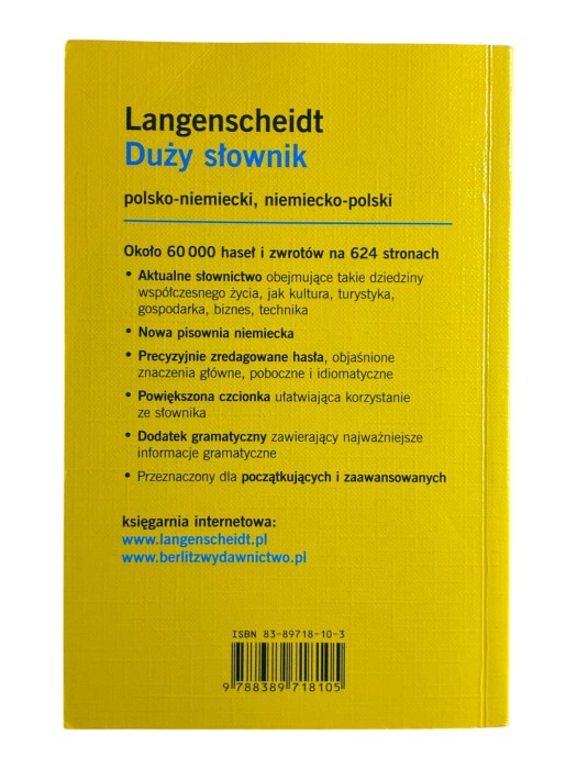 Langenscheidt Duży słownik polsko-niemiecki, niemiecko-polski
