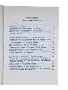 Słownik kieszonkowy niemiecko-polski, polsko-niemiecki Stanisław Schimitzek, Jan Czochralski