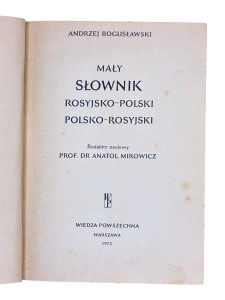 Mały słownik rosyjsko-polski polsko-rosyjski Bogusławski