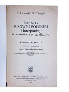 Zasady pisowni polskiej Jodłowski, Taszycki