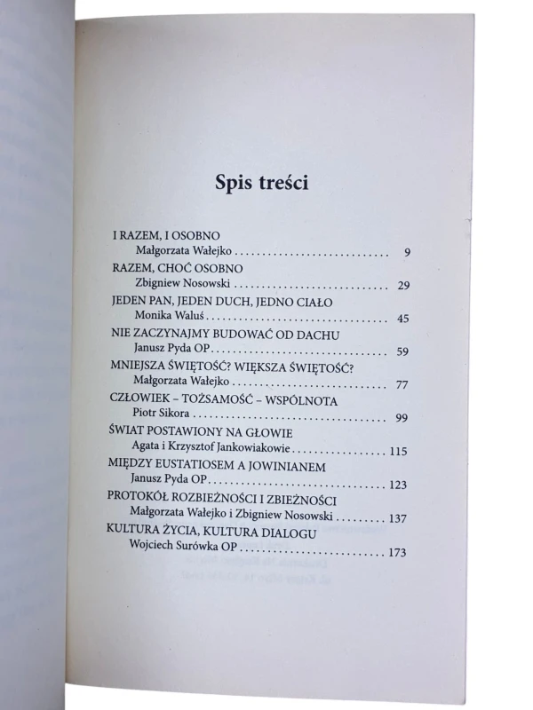 Razem czy osobno? Małgorzata Wałejko, Zbigniew Nosowski