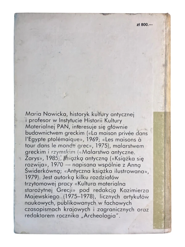 Z dziejów malarstwa greckiego i rzymskiego Maria Nowicka