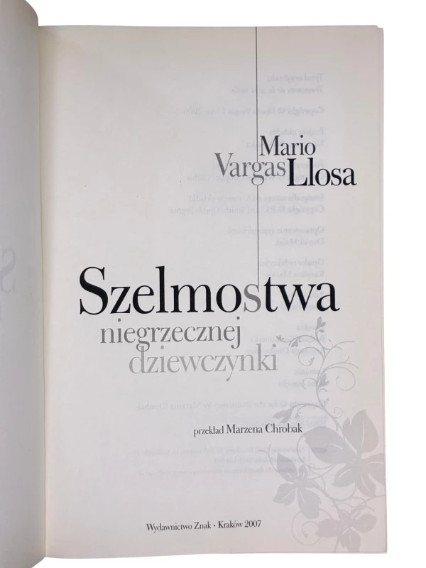 Szelmostwa niegrzecznej dziewczynki Mario Vargas Llosa