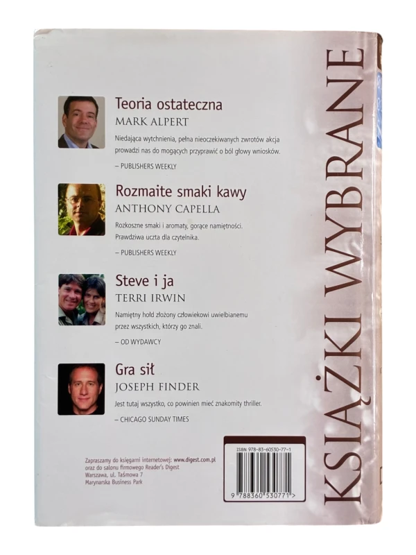 Książki wybrane. Teoria ostateczna. Rozmaite smaki kawy. Steve i ja. Gra sił