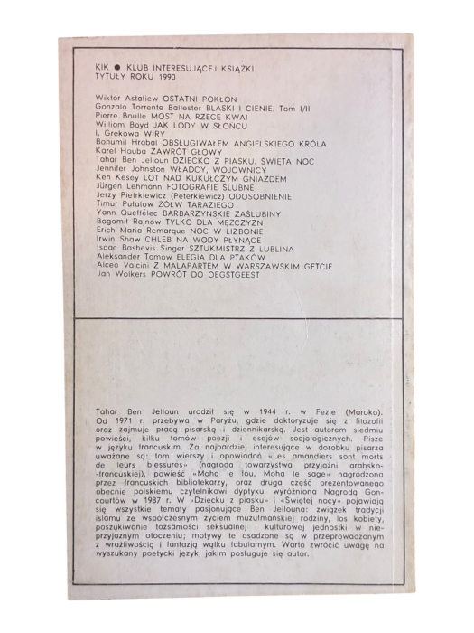 Dziecko z piasku. Święta noc Tahar Ben Jelloun