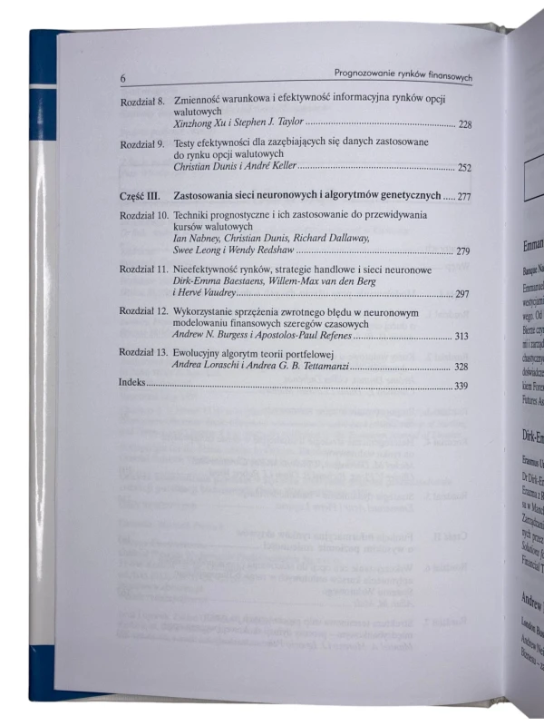 Prognozowanie rynków finansowych Christian L. Dunis