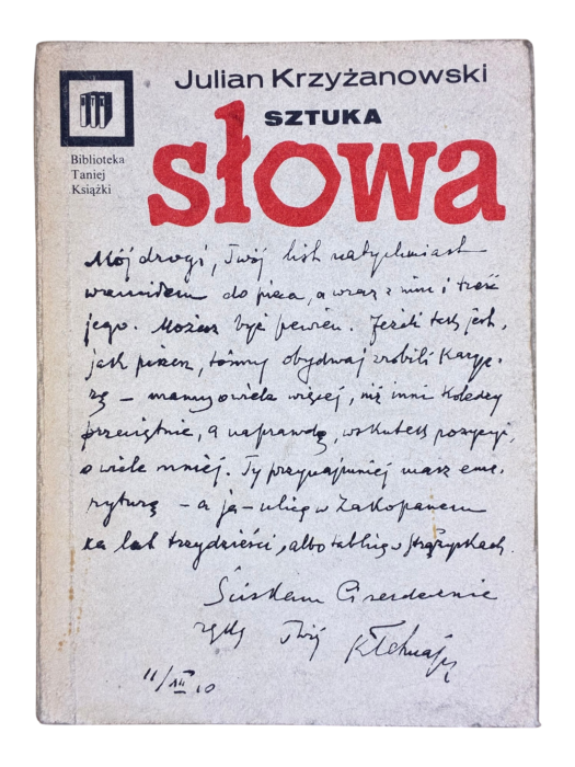 Sztuka słowa Julian Krzyżanowski
