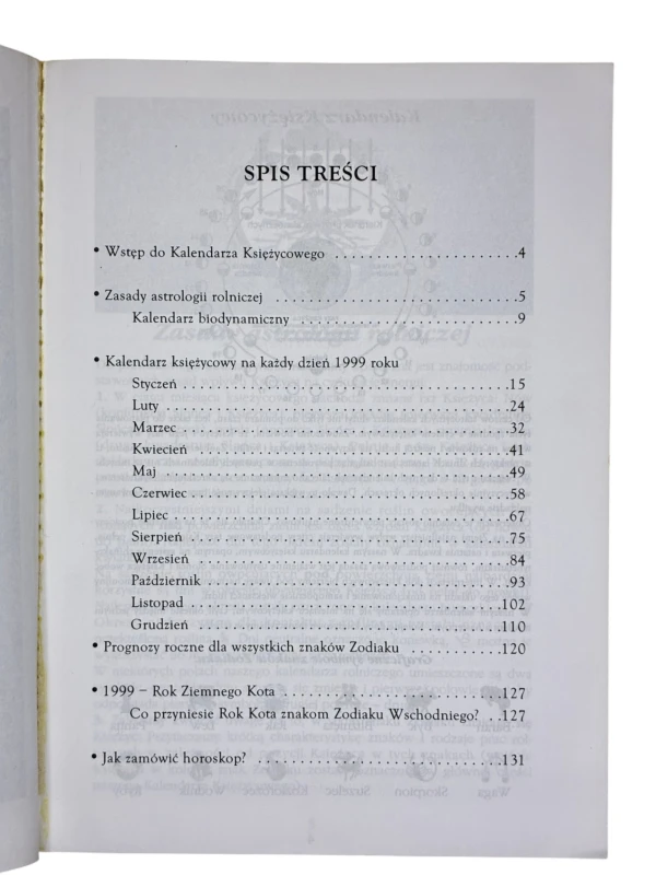 1999 kalendarz księżycowy