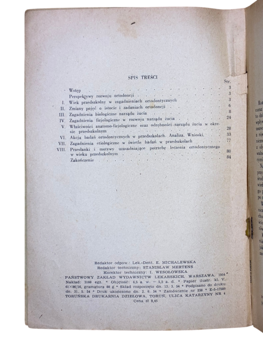 Wskazania do leczenie ortodontycznego w wieku przedszkolnym A. Orlik-Grzybowska