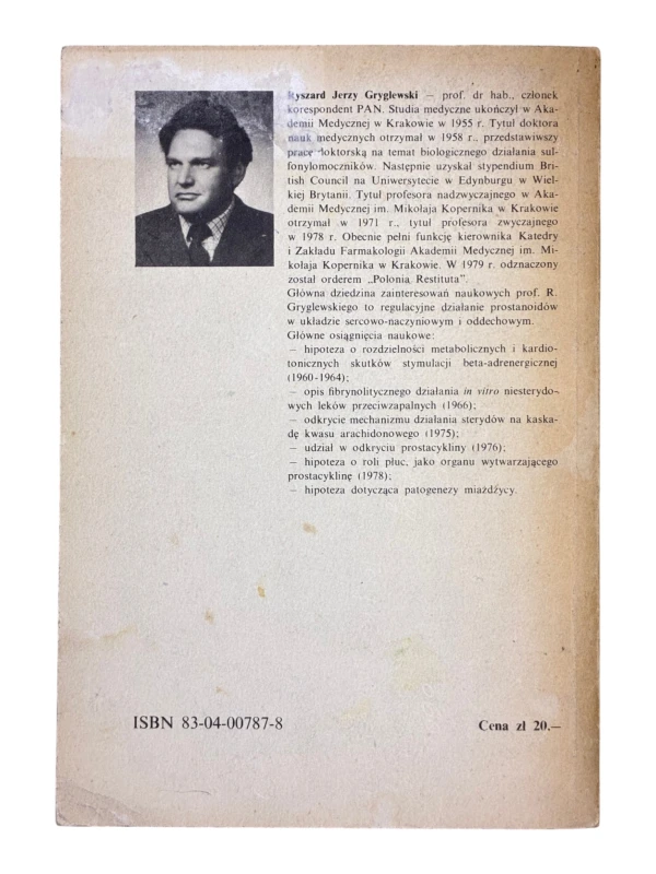 Prostacyklina a miażdżyca Ryszard Gryglewski