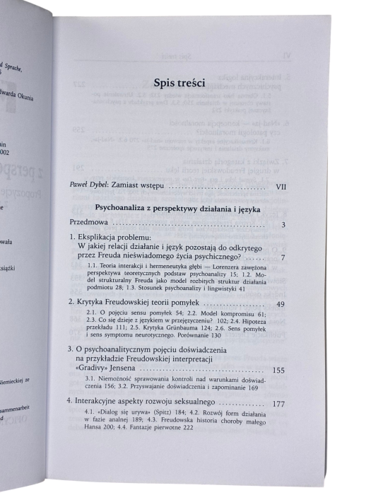 Psychoanaliza z perspektywy działania i języka Dieter Flader