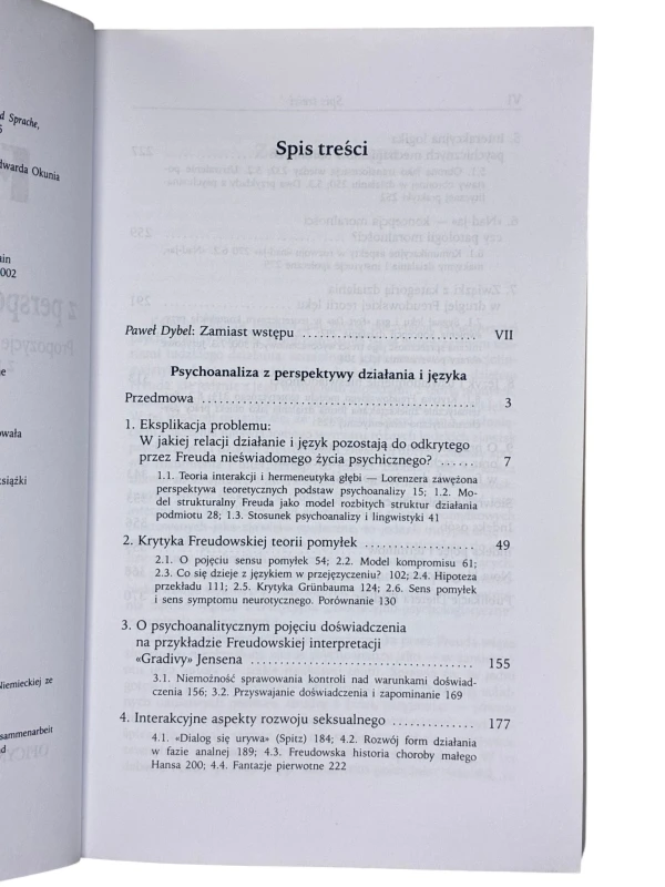Psychoanaliza z perspektywy działania i języka Dieter Flader