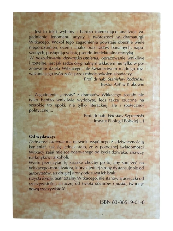 W poszukiwaniu dziwności istnienia Rzecz o dramatach Witkacego Joanna Trzos
