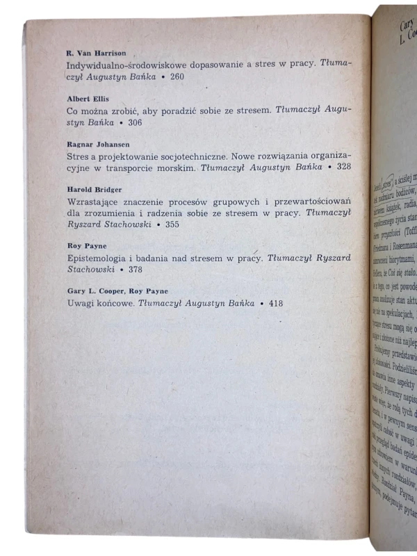 Stres w pracy Cary L. Cooper, Roy Payne