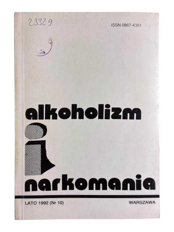 Alkoholizm i narkomania Lato 1992 Nr 10