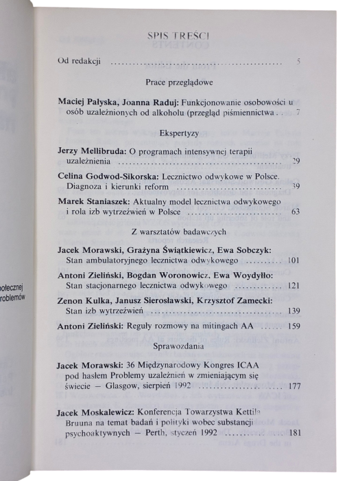 Alkoholizm i narkomania Lato 1992 Nr 10