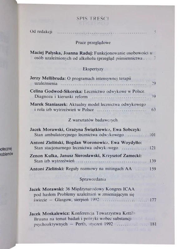 Alkoholizm i narkomania Lato 1992 Nr 10