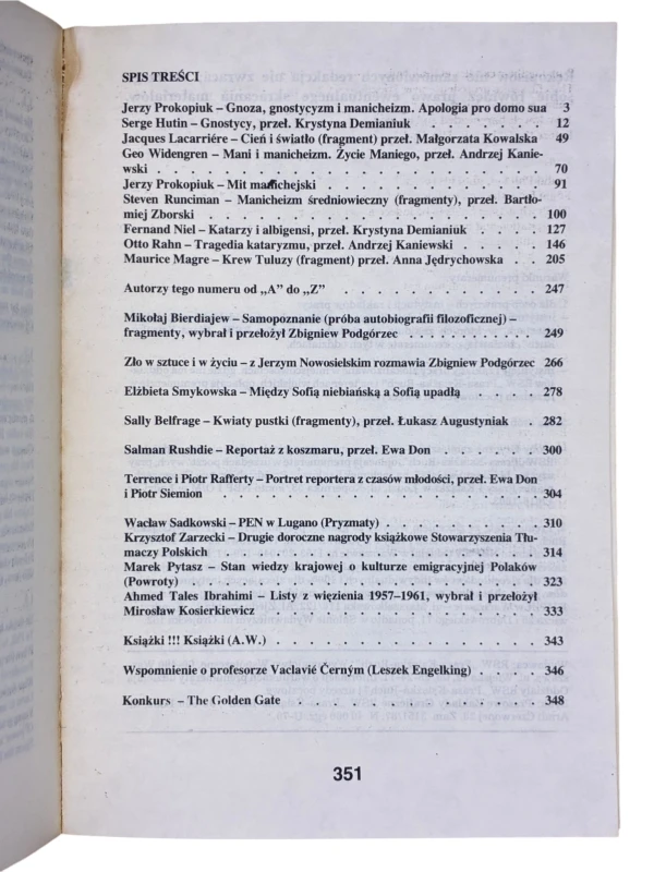 Literatura na świecie nr 12 (197) 1987 Gnoza