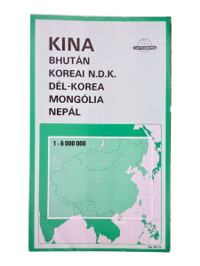 Mapa Chiny Bhutan Korea Mongolia Nepal 1: 6 000 000