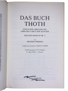 Das Buch Thoth: Ägyptisches Tarot Aleister Crowley