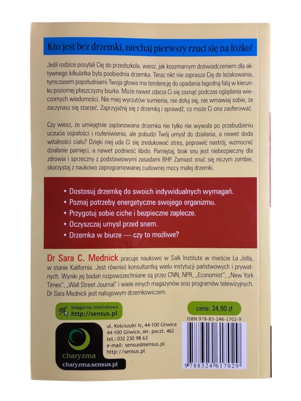 Cudowna moc drzemki Sara C. Mednick, Mark Ehrman