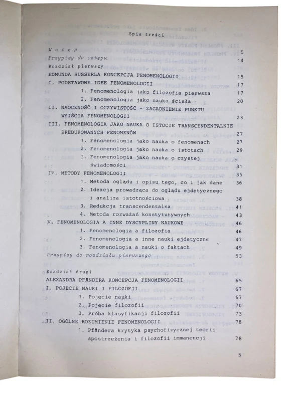 Fenomenologia Edmunda Husserla, Aleksandra Pfandera, Maxa Schelera - ks. Jan Krokos