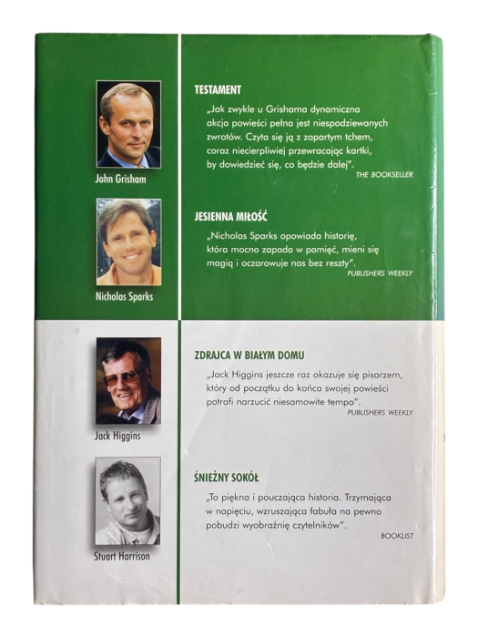 Książki wybrane Reader's Digest Testament Jesienna miłość Zdrajca w Białym Domu Śnieżny sokół