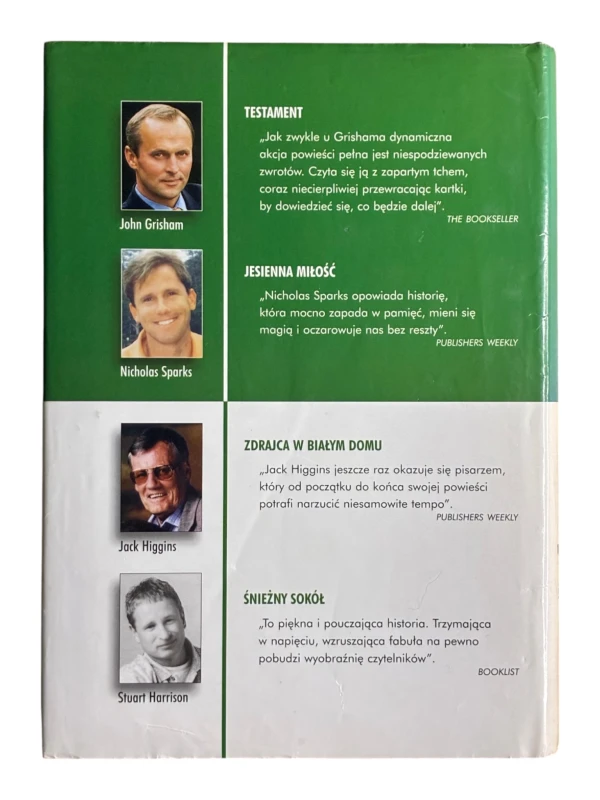 Książki wybrane Reader's Digest Testament Jesienna miłość Zdrajca w Białym Domu Śnieżny sokół