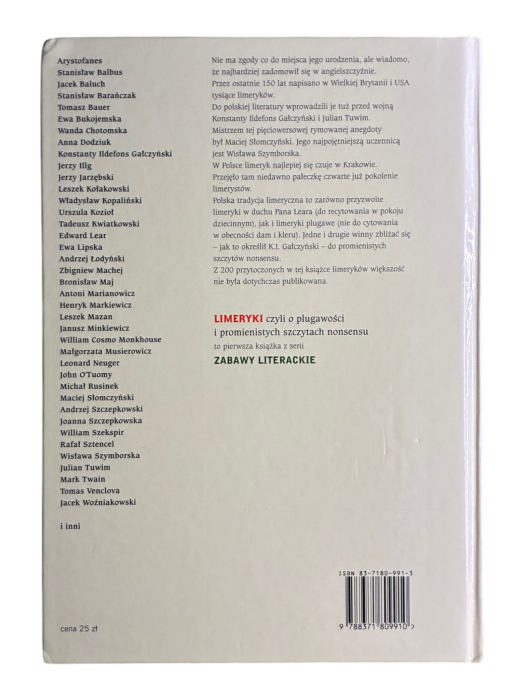 Limeryki czyli o plugawości i promienistych szczytach nonsensu Anna Bikont, Joanna Szczęsna