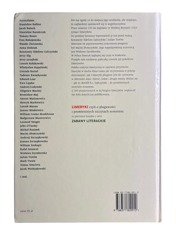 Limeryki czyli o plugawości i promienistych szczytach nonsensu Anna Bikont, Joanna Szczęsna