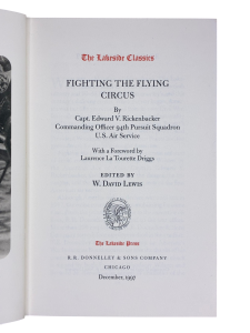 Fighting the Flying Circus Capt. Edward V. Rickenbacker