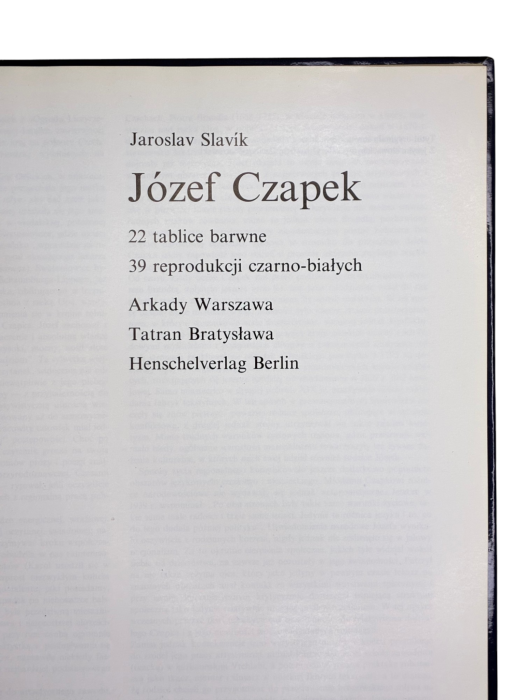 Józef Czapek W kręgu sztuki Jaroslav Slavík