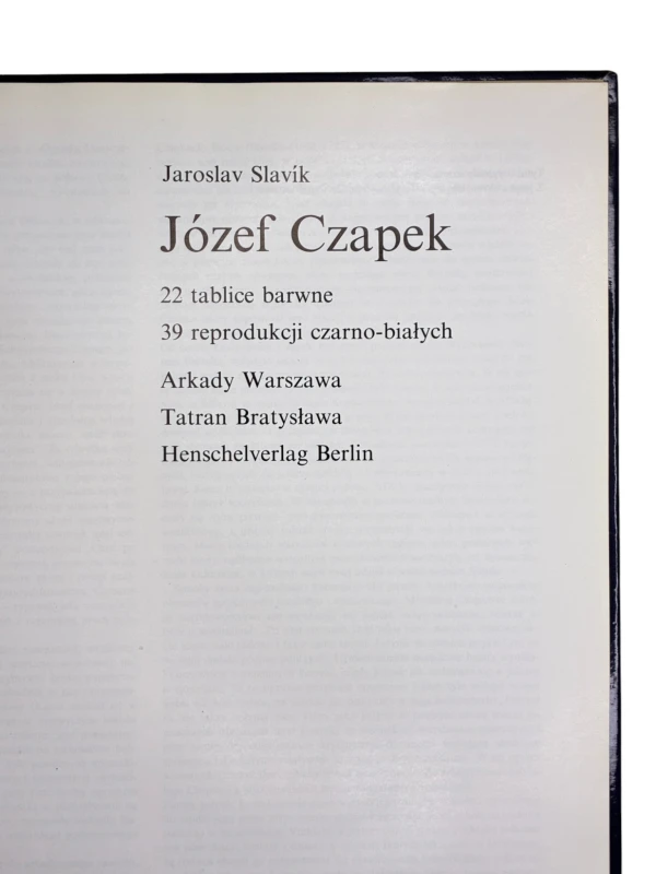 Józef Czapek W kręgu sztuki Jaroslav Slavík