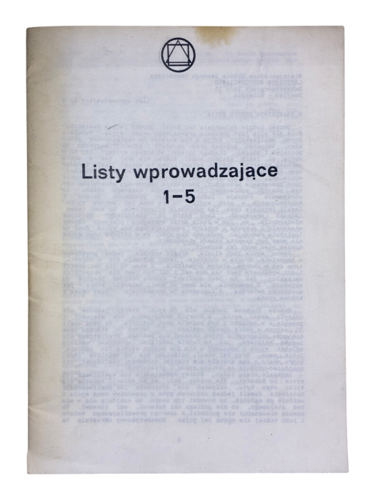 Listy wprowadzające 1-5 Lectorium Rosicrucianum (Międzynarodowa Szkoła Złotego Różokrzyża)