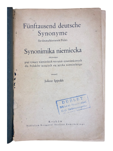 Synonimika niemiecka 5000 niemieckich wyrażeń synonimicznych Ippoldt Juliusz