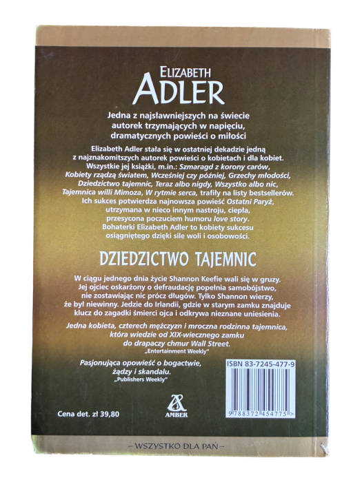 Dziedzictwo tajemnic Elizabeth Adler