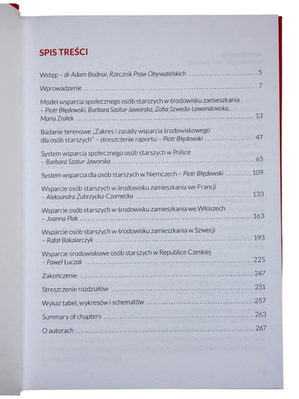System wsparcia osób starszych w miejscu zamieszkania. Przegląd sytuacji. Propozycja modelu. Monografia. Barbara Szatur-Jaworska, Piotr Błędowski