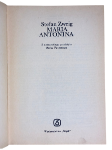 Maria Antonina - Stefan Zweig