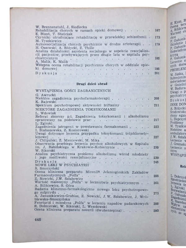 Pamiętnik Drugich Gdańskich Dni Lecznictwa Psychiatrycznego 1970