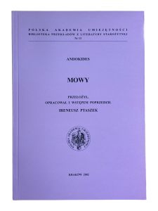 Mowy Andokides - Ireneusz Ptaszek
