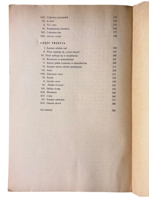 Nowoczesna komedia Tom 3 Mijający się w mroku, Łabędzi śpiew John Galsworthy