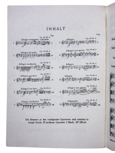 Joseph Haydn Berühmte Streichquartette Band II Edition Peters Nr. 1026b