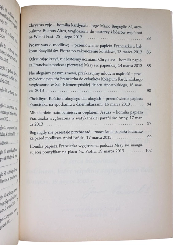 Chciałbym Kościoła ubogiego dla ubogich Bergoglio Jorge Mario Papież Franciszek